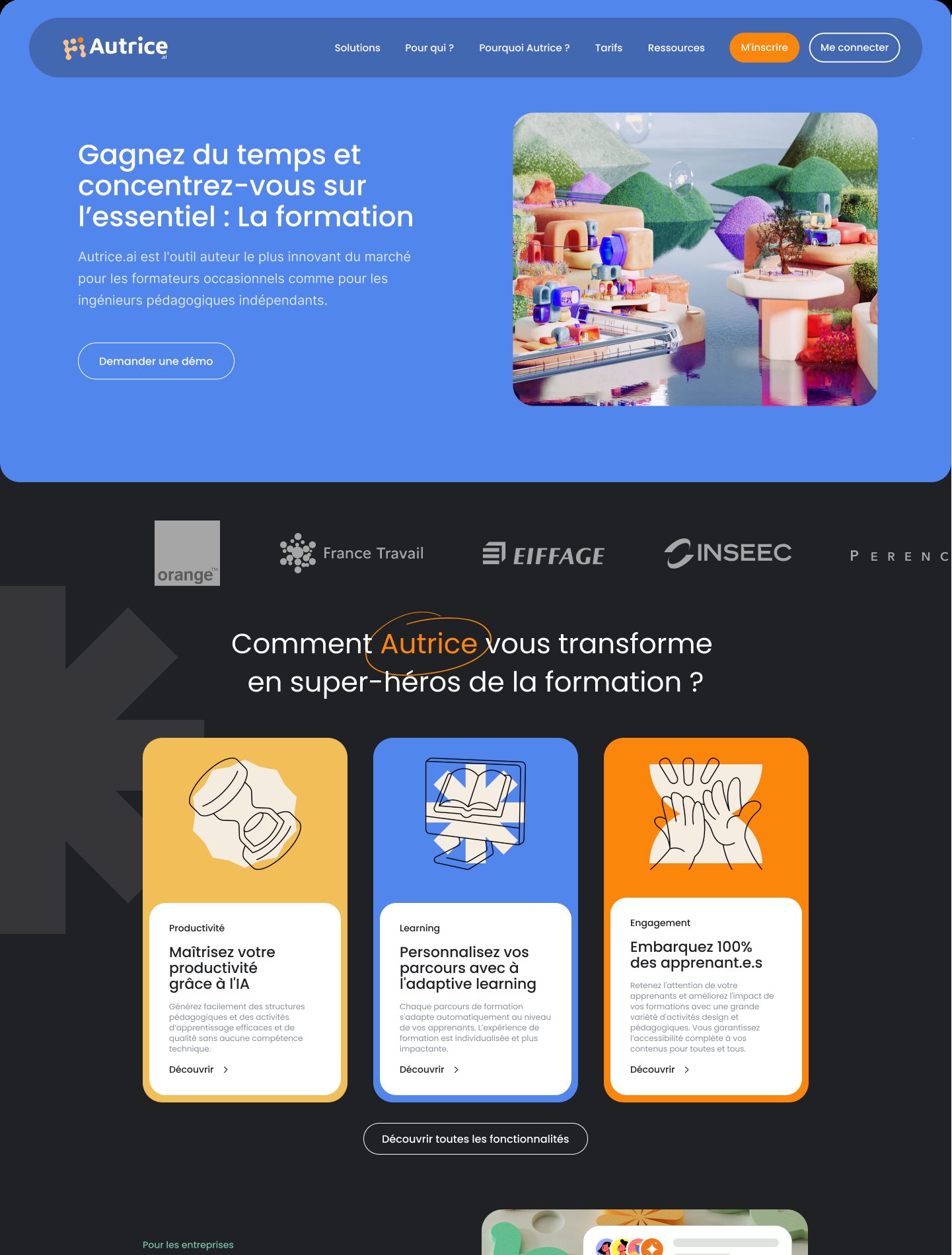 Autrice.ai - Hero Header landing page