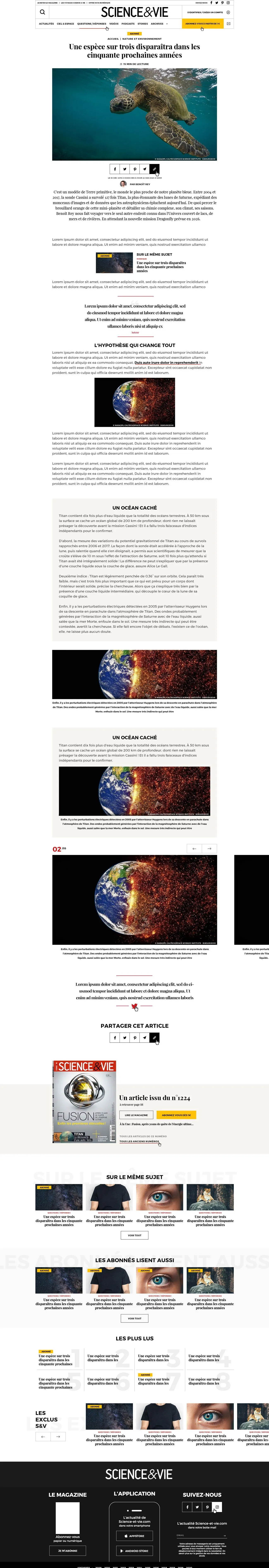 Science & Vie - page article