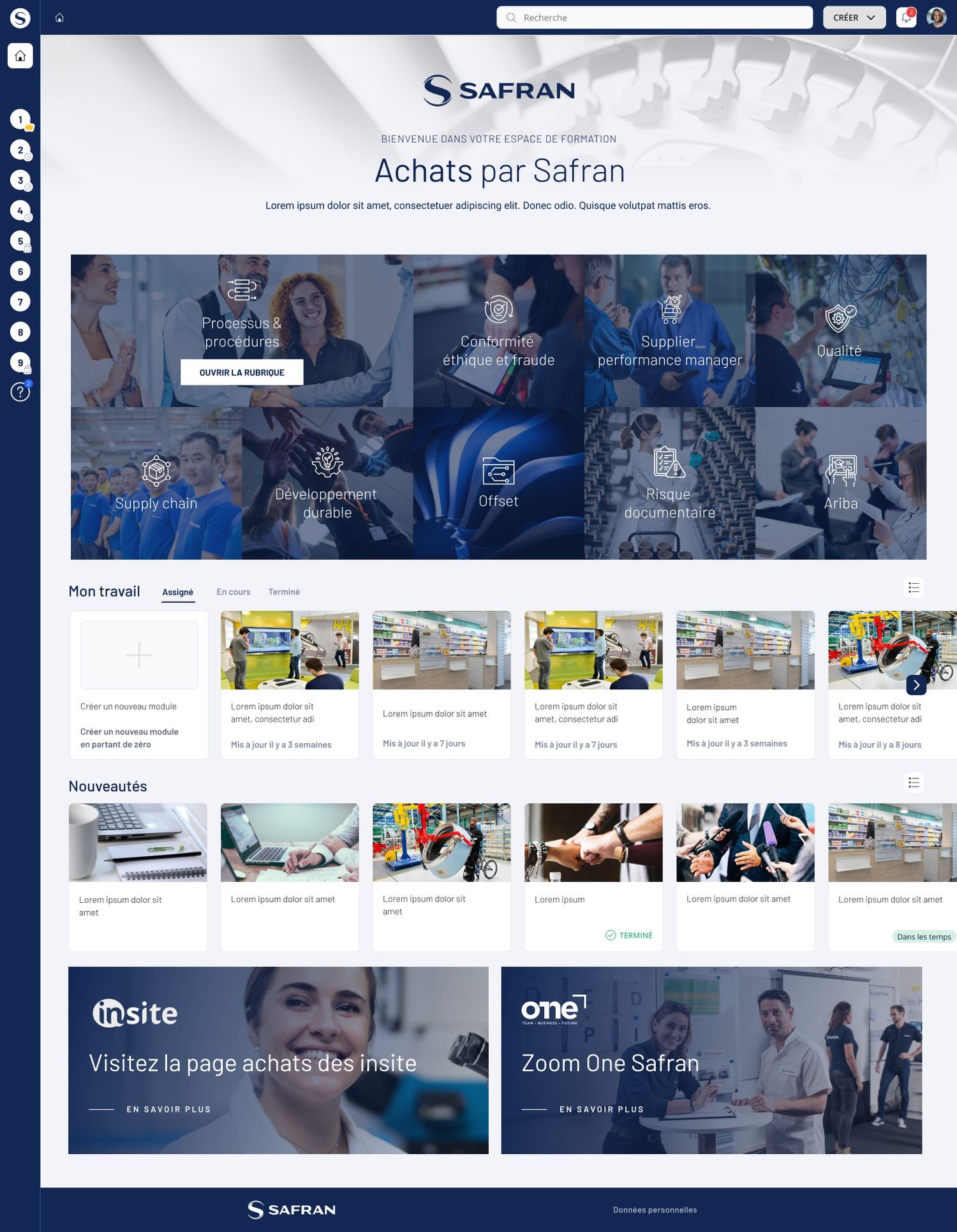 Nouvelles interfaces Achats et Offset - Hero Banners et tuiles cliquables